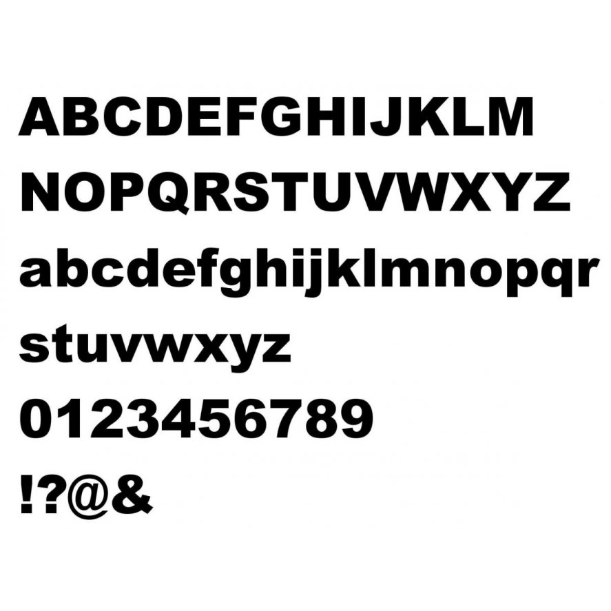 Bokstavtegn ARIAL BLACK
