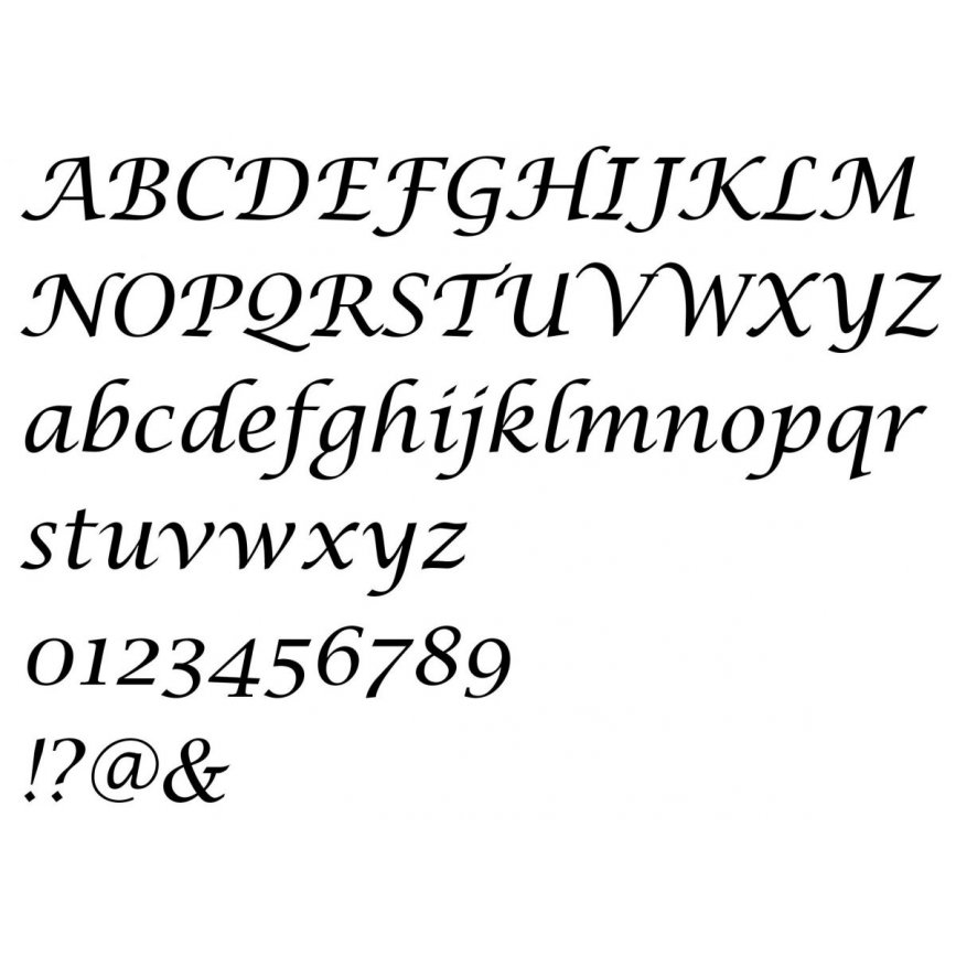 Gran brev LUCIDA CALLIGRAPHY