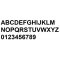 Hul bokstav i hvit PVC ARIAL BOLD