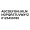 Hule bokstaver i hvit PVC ARIAL ROUNDED