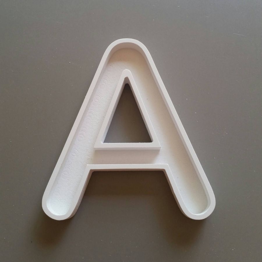 Hule bokstaver i hvit PVC ARIAL ROUNDED