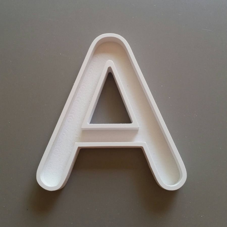 Hule bokstaver i hvit PVC ARIAL ROUNDED