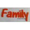 Plexiglass bokstav Familie , høyde 20 cm