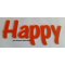 Happy deco bokstav i pleksiglass, høyde 20 cm