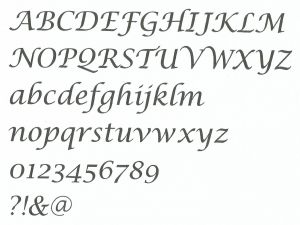 Bokstavspeil dekorativt LUCIDA CALLIGRAPHY