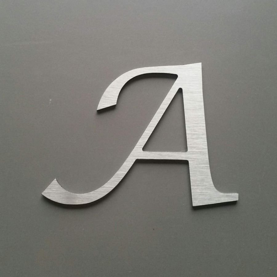 Børstet metallbokstav LUCIDA CALLIGRAPHY