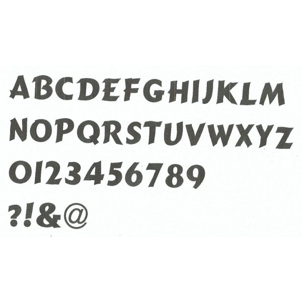Plastbokstav PVC svart CANCUN