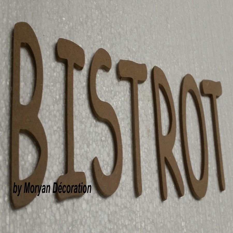 Dekorativ trebokstav BISTROT