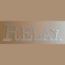 Dekorativ sink bokstav RELAX 10 cm